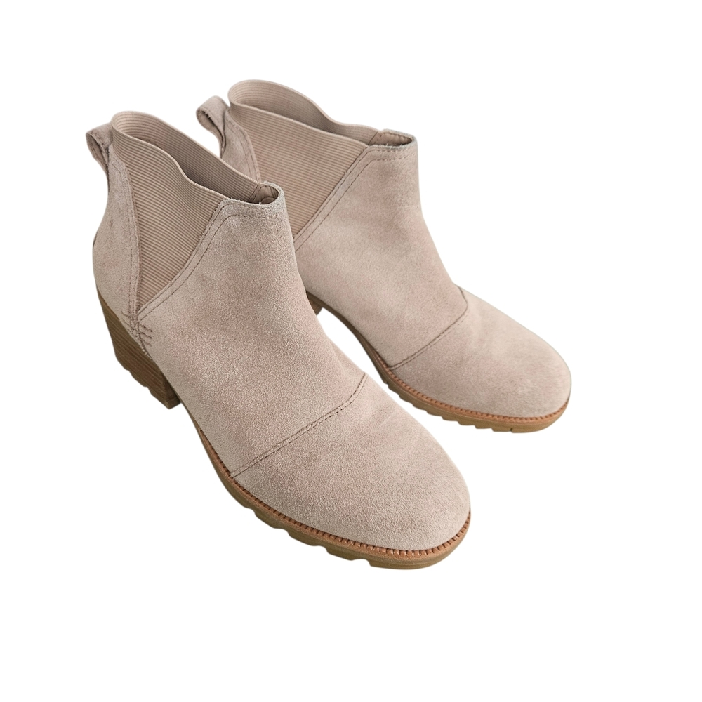 Sorel Cate Cut Out Women's Tan Suede Ankle Boots Size 8